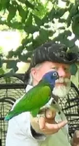 Mike Kiger at the Wings of Love Aviary tour.